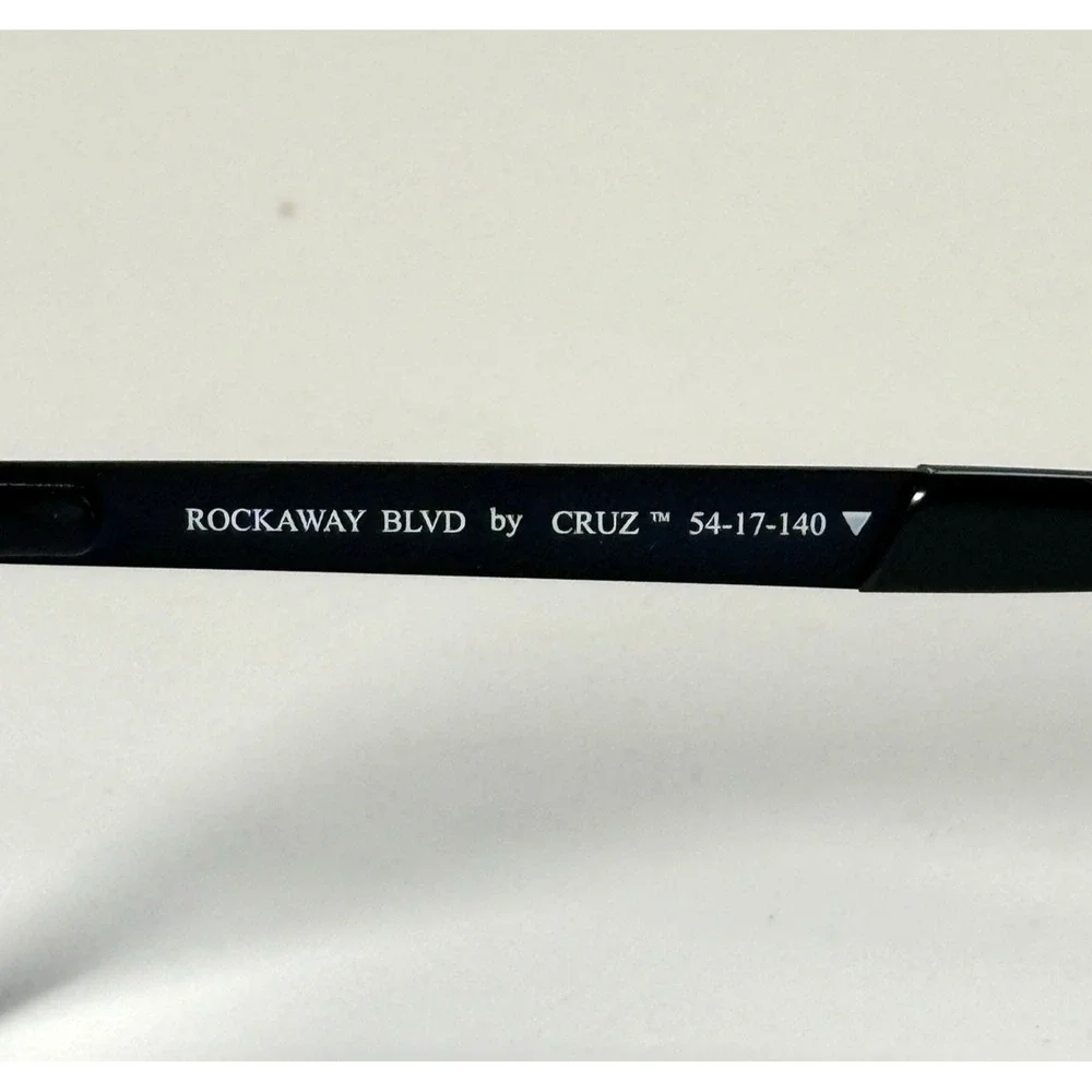 Cruz Rockaway Blvd Eyeglasses Frame Only 54-17-140 Navy Mens Half Rim Metal‎